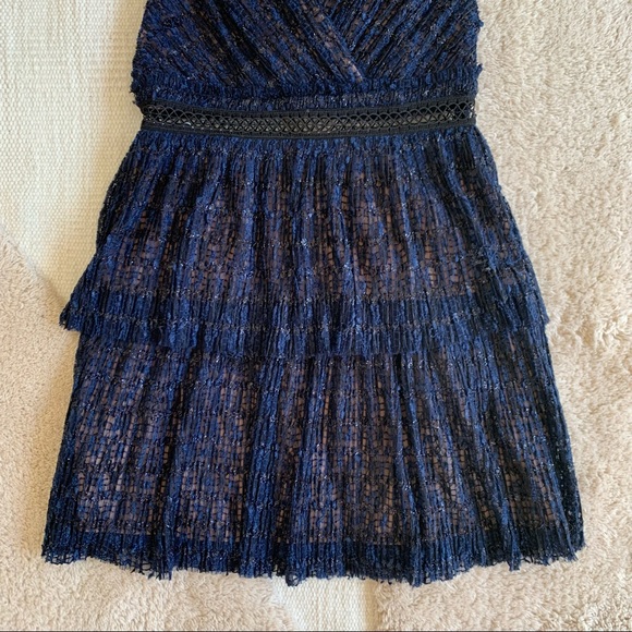 Self-portrait navy blue cocktail HOLIDAY dress! - Picture 5 of 8